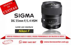 Lente Sigma DG 35mm. F/1.4 HSM Para Nikon